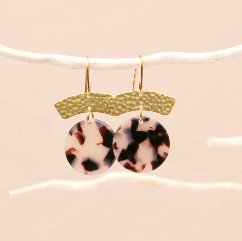 Ohrringe Messing Und Acetat Schildpatt von ohfunky