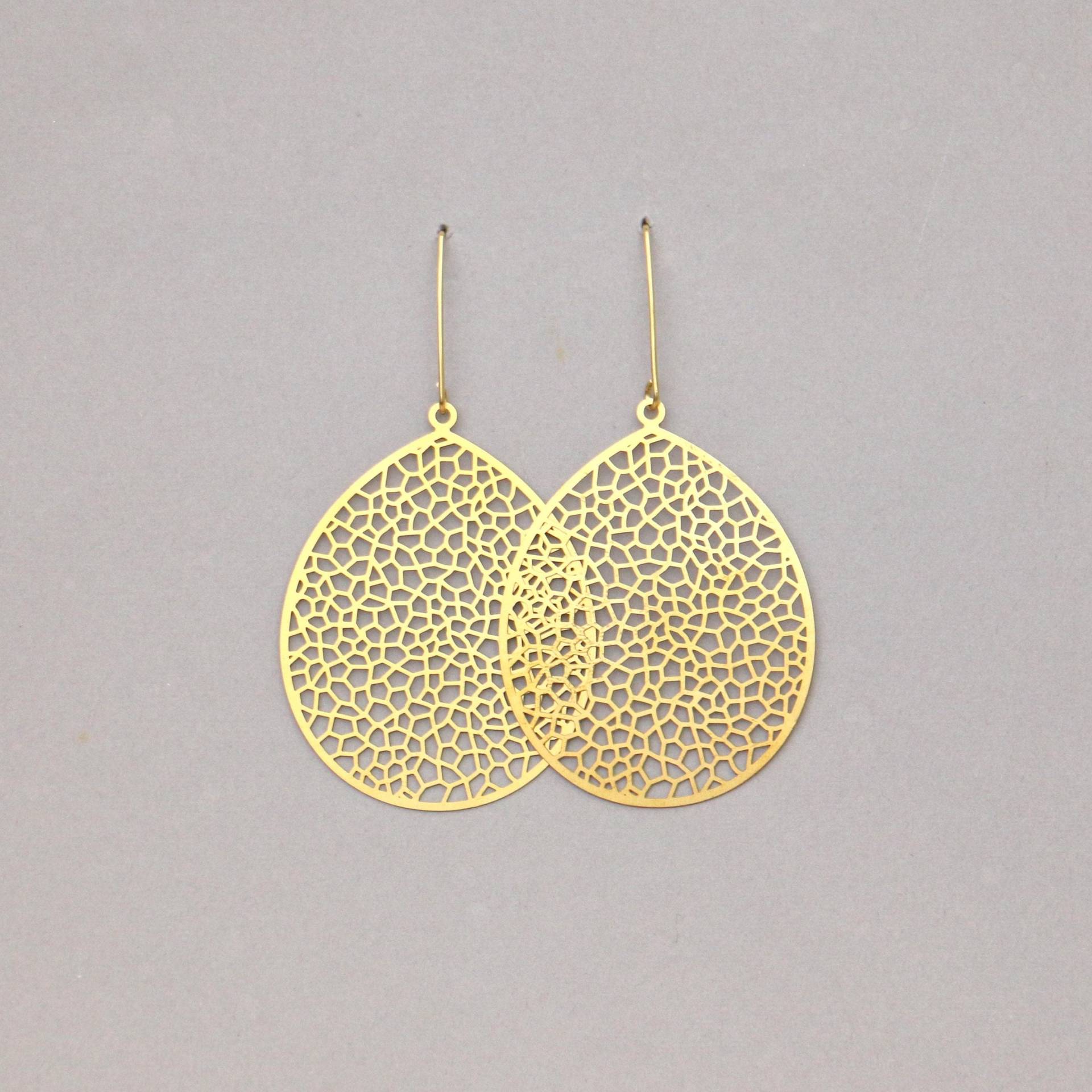 Ovale Messing Ohrringe von ohfunky