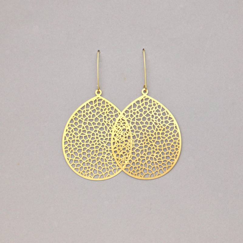 Ovale Messing Ohrringe von ohfunky