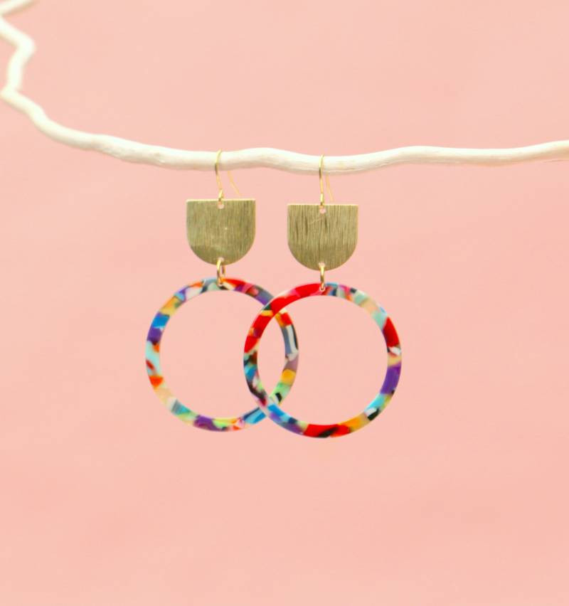 statement Kreis Ohrringe Color Your Life von ohfunky