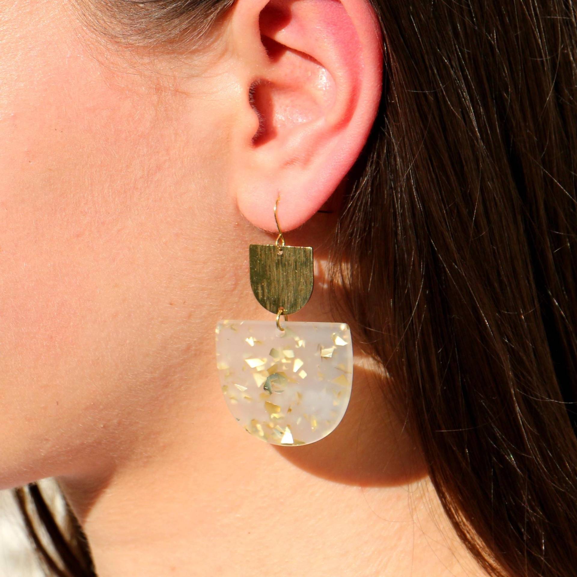 statement Ohrringe Gold Konfetti von ohfunky