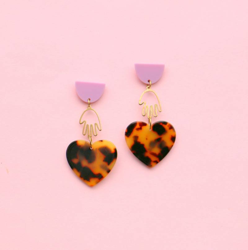 statement Ohrringe Hand Aufs Herz von ohfunky