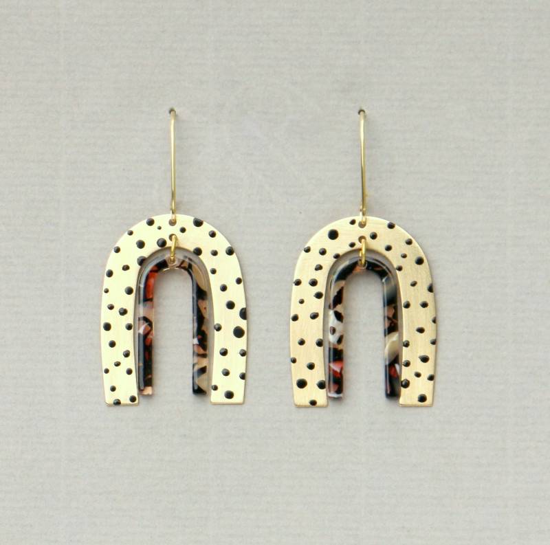 statement Ohrringe Messing Und Acetat von ohfunky