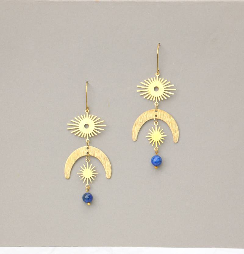 statement Ohrringe Sonne Mond von ohfunky