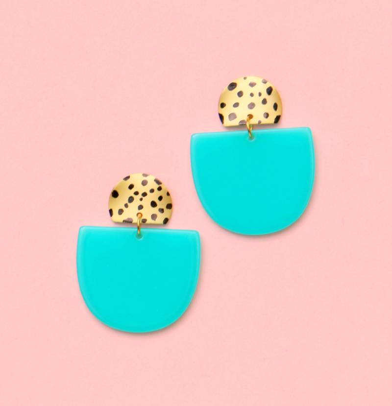 statement Ohrringe Türkisblau von ohfunky