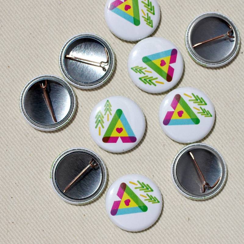 Button - Camping Love Pin One Inch Anstecker By Oh Geez Design von ohgeezdesign