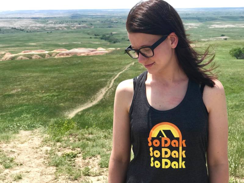 Frauen Sodak Retro Camping Racerback Tank - Heather Dunkelgrau von ohgeezdesign