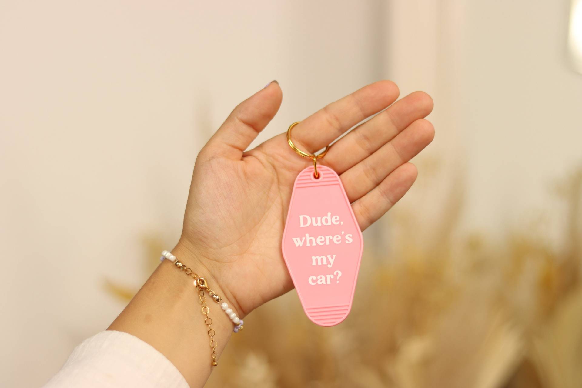 Schlüsselanhänger Retro Dude Where Is My Car | Keychain Motel Geburtstagsgeschenk Weihnachten Weihnachtsgeschenk von ohhappyclub