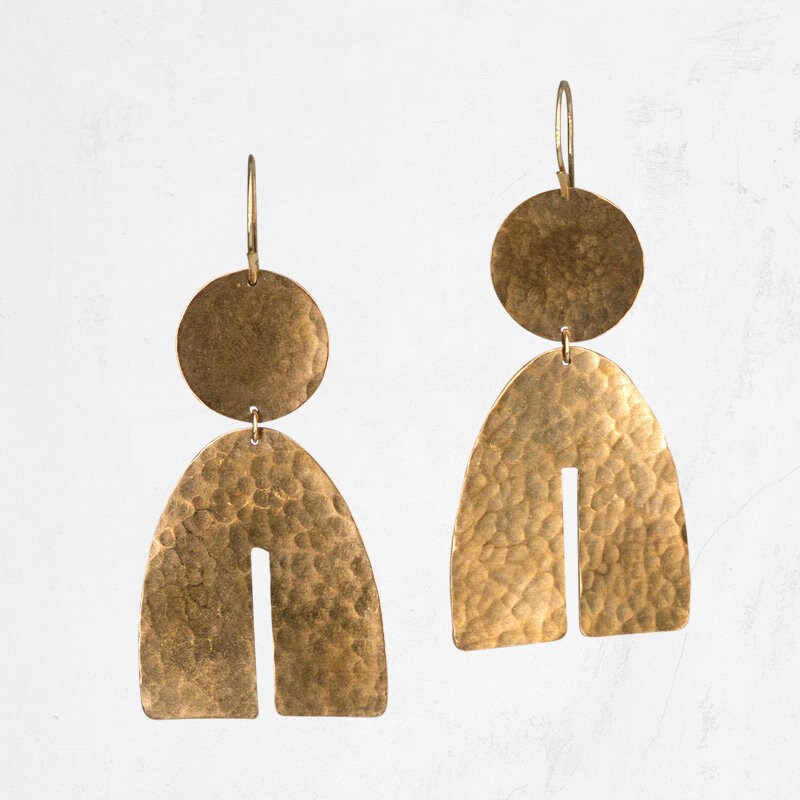 Bronze-Bogen-Ohrring | Moderne Minimal Statement Ohrringe Arktis Bogen Bronze-Bogen-Ohrring | Moderne Minimal Statement Ohrringe Arktis Bogen von ohlittlefoxes