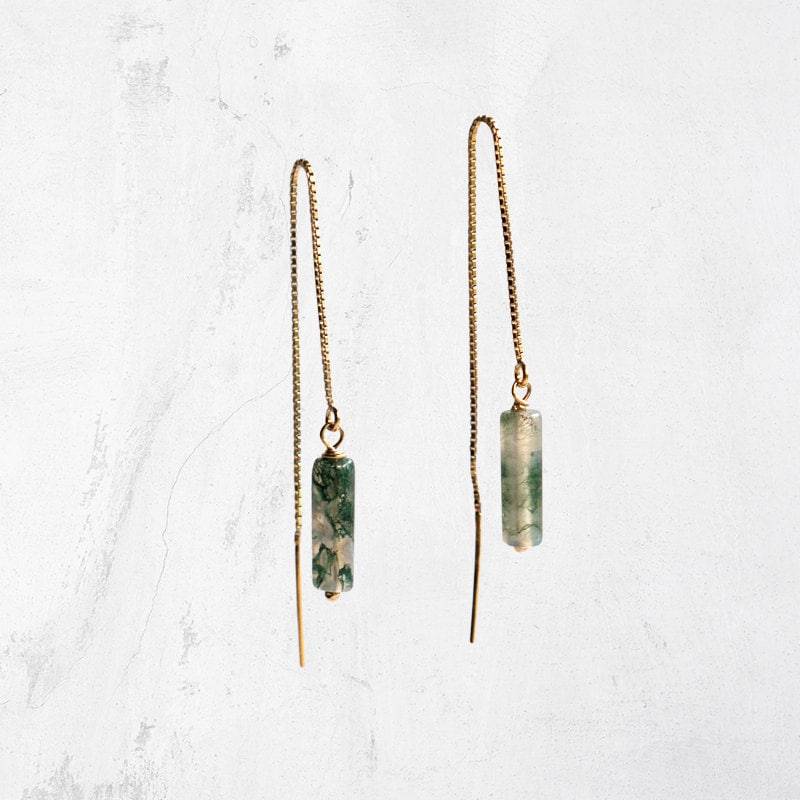 Edelstein-Einfädler-Ohrring | Boho Faden Durch Ohrring Arroyo Gefädelt Kette Edelstein-Einfädler-Ohrring | Boho Faden Durch Ohrring Arroyo Gefädelt Kette von ohlittlefoxes