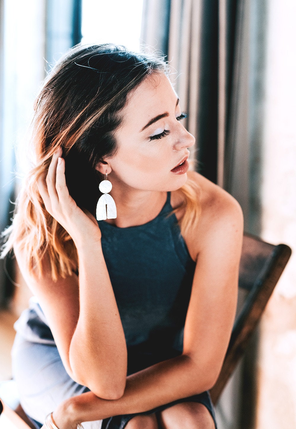 Silber-Bogen-Ohrring | Moderne Minimal Statement Ohrringe Arktis Bogen Silber-Bogen-Ohrring | Moderne Minimal Statement Ohrringe Arktis Bogen von ohlittlefoxes