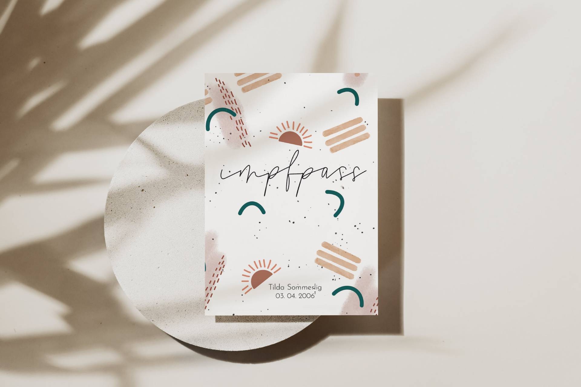 Impfpass Hülle Boho Aus Weichem Pvc⎪Personalisiert⎪Schutzhülle Individualisiert⎪Hülle Für Impfausweis von ohmilavie