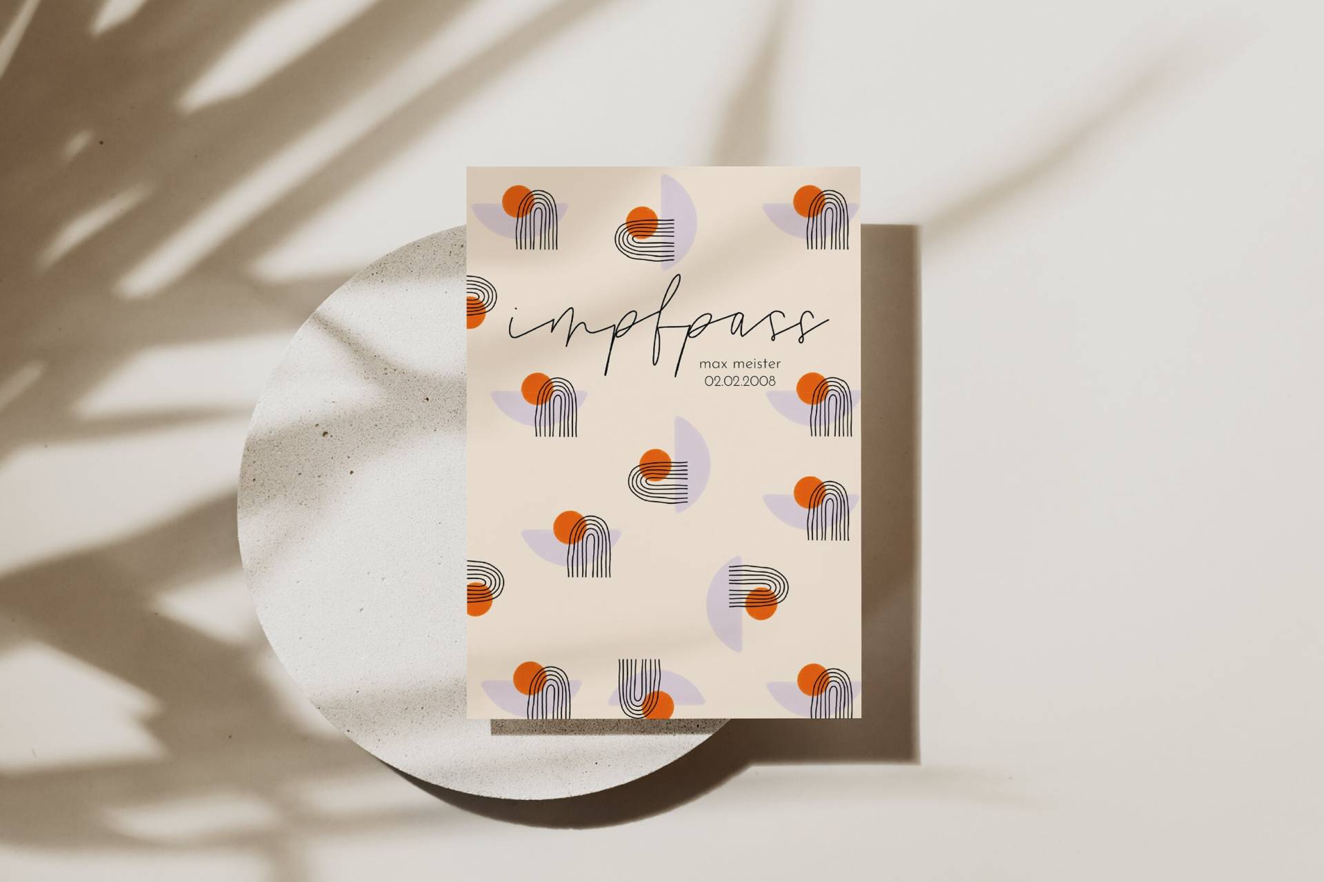 Impfpass Hülle Boho Aus Weichem Pvc⎪Personalisiert⎪Schutzhülle Individualisiert⎪Hülle Für Impfausweis von ohmilavie