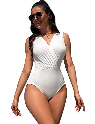 ohmydear Body Damen Ärmellos Sexy Shaperwear V-Ausschnitt Bodysuit Glitzer Overall Stringbody Women Jumpsuit Bluse Shirt mit Offener Schritt von ohmydear