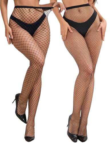 ohmydear Damen Netzstrumpfhose Schwarz Große Größen Netzstrümpfe 2 Pack Sexy Fishnet Stockings Hohe Elastizität Fischnetz Strumpfhose Plus Size Fishnet Tights ohmydear Damen Netzstrumpfhose Schwarz Große Größen Netzstrümpfe 2 Pack Sexy Fishnet Stockings Hohe Elastizität Fischnetz Strumpfhose Plus Size Fishnet Tights von ohmydear