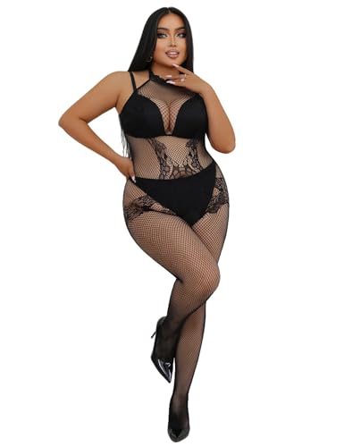 ohmydear Dessous Große Größen Damen Ouvert Bodystockings mit Offenem Schritt Fishnet Bodysuit Sexy Catsuit Netzbody Erotik Reizwäsche Spitzenbody Unterwäsche für Party Club ohmydear Dessous Große Größen Damen Ouvert Bodystockings mit Offenem Schritt Fishnet Bodysuit Sexy Catsuit Netzbody Erotik Reizwäsche Spitzenbody Unterwäsche für Party Club von ohmydear