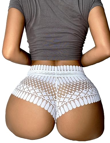 ohmydear Pantys Damen Sexy Feder String Mittlere Taille Slips Tanga Unterwäsche für Frauen Hipster Panties Höschen von ohmydear