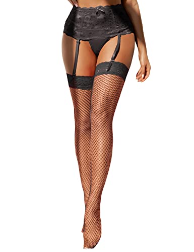 ohmydear Strapsgürtel Damen Strapsen Dessous Set Strumpfhalter Strümpfe Straps mit Verstellbaren Clips Strumpfband Hosenträger String Stockings von ohmydear