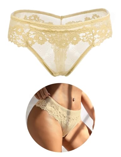 ohmydear String Tanga Große Größen Brasilien Damen Slip Sexy Unterwäsche Nackt Niedrige Taille Unterhosen Damen Spitze Slips Bikini Höschen Komfort Panties für Frauen für Alltag S ohmydear String Tanga Große Größen Brasilien Damen Slip Sexy Unterwäsche Nackt Niedrige Taille Unterhosen Damen Spitze Slips Bikini Höschen Komfort Panties für Frauen für Alltag S von ohmydear