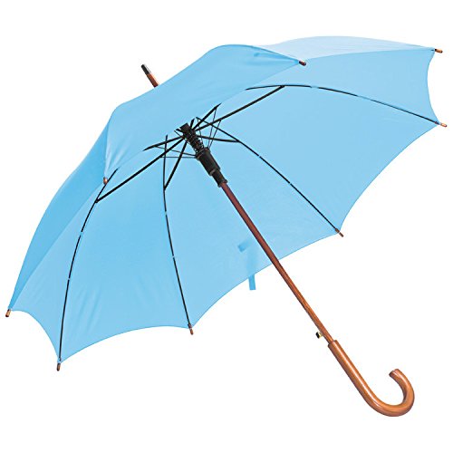 Automatik-Regenschirm / Farbe: hellblau von ohne Markenname