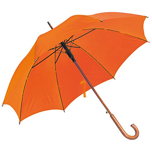 Automatik-Regenschirm / Farbe: orange von ohne Markenname