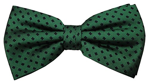 TigerTie Designer Seidenfliege grün smaragdgrün blau gepunktet - Fliege Seide Silk von TigerTie