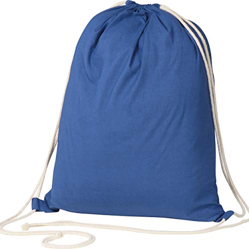 Gymbag / Sportbeutel / Turnbeutel aus Baumwolle / Farbe: blau von ohne Markenname