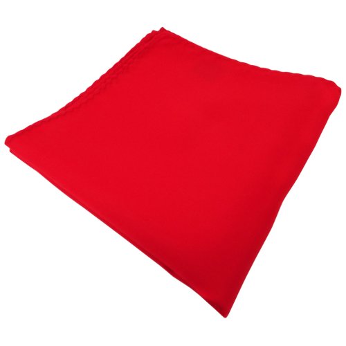 TigerTie Einstecktuch in rot verkehrsrot knallrot einfarbig - Tuch Kavalierstuch Pochette Stecktuch von TigerTie