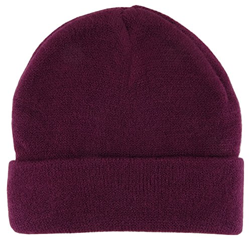 feine Strickmütze in pflaume Uni - Damen Mütze Gr. M - Wintermütze von TigerTie