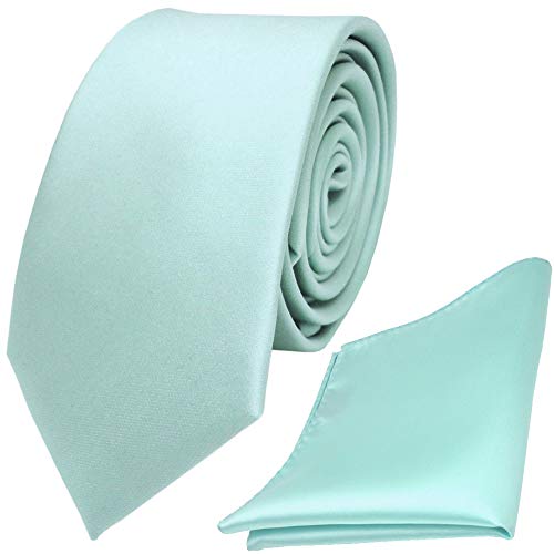 TigerTie - schmale Designer Krawatte Einstecktuch in mint blassmint grün einfarbig uni TigerTie - schmale Designer Krawatte Einstecktuch in mint blassmint grün einfarbig uni von TigerTie