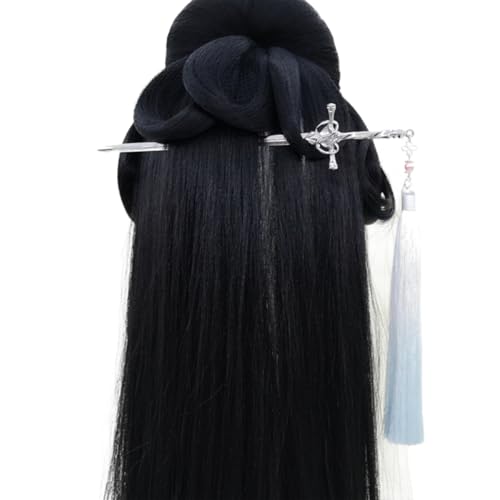 Einzigartige Haarspange mit zarten Quasten, luxuriöse Gold- oder Silber-Haarnadel mit Quasten-Details für besondere Anlässe von ohodhmnu