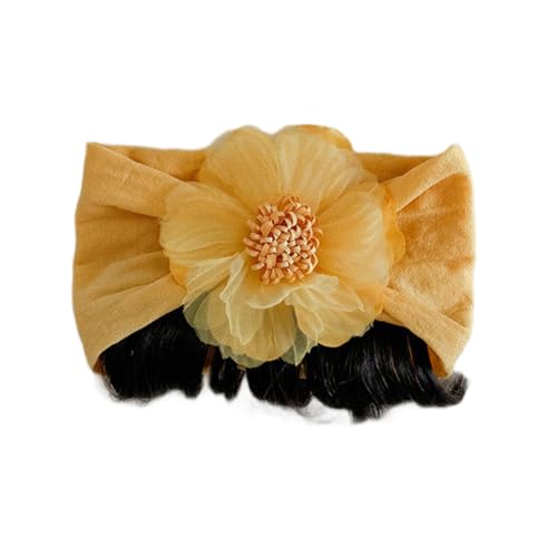 ohodhmnu Mädchen-Neujahrs-Haarperücke mit Schleife, weicher Cosplay-Kopfschmuck, Mädchen-Haarschmuck für Weihnachten und Verkleidungen von ohodhmnu