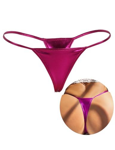 ohyeahlady Damen Micro Bikini Sexy Mini String Tanga Kunstleder Erotisch G-String Thongs Große Größen T-Back Unterwäsche Niedrige Taille Unterhosen Swimwear Beach Panty Plus Size Lila,XXL ohyeahlady Damen Micro Bikini Sexy Mini String Tanga Kunstleder Erotisch G-String Thongs Große Größen T-Back Unterwäsche Niedrige Taille Unterhosen Swimwear Beach Panty Plus Size Lila,XXL von ohyeahlady