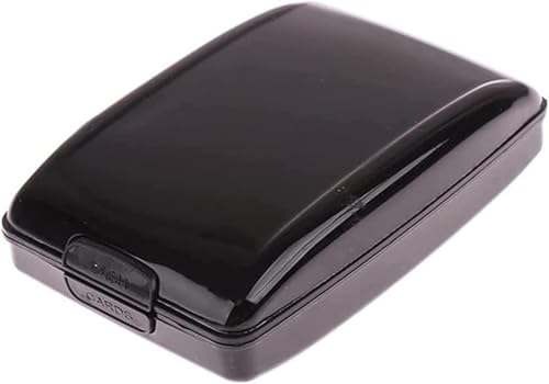 oihgerg RFID-Diebstahlsicherer Aluminium-Geldbörsenclip, RFID-blockierender Kreditkartenhalter, multifunktionale Diebstahlschutz-Geldbörse, leichte Geldbörse, tragbarer Kreditkartenhalter (Schwarz) von oihgerg