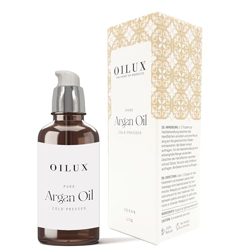OILUX Arganöl Bio Kaltgepresst für Haut & Haare 100% Natürliches Haaröl – Organic Argan Oil - Vegan & Cruelty Free Kosmetik für Frauen & Männer… von oilux