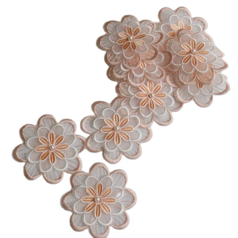 10 Teile/Los Handmade Strass Perlen Aufnäher Für Kleidung Sew On Pailletten Applikation Blumen Stickerei Schuhe Hut Taschen von okahome