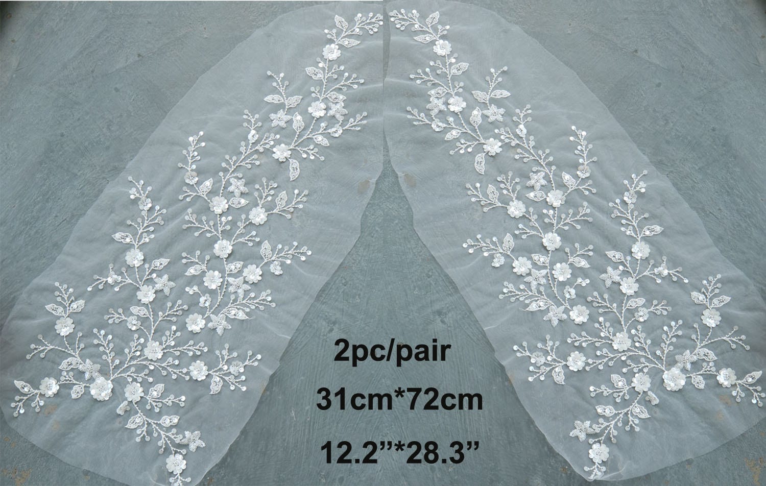 2 Stück/Paar Pailletten Strass Perlen Aufnäher Für Kleidung Diy Stickerei Applikation Patches Dekorative Parches von okahome