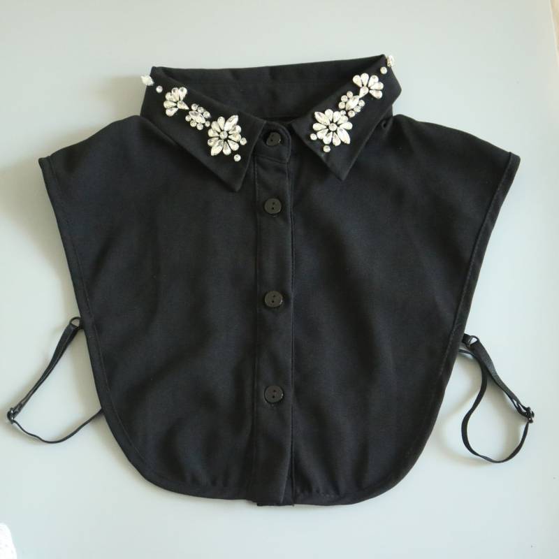 Fake Kragen Blume Strass Patches Für Kleidung Mode Aufnäher Ausschnitt Parch Stickapplikation Ropa Accessoires von okahome