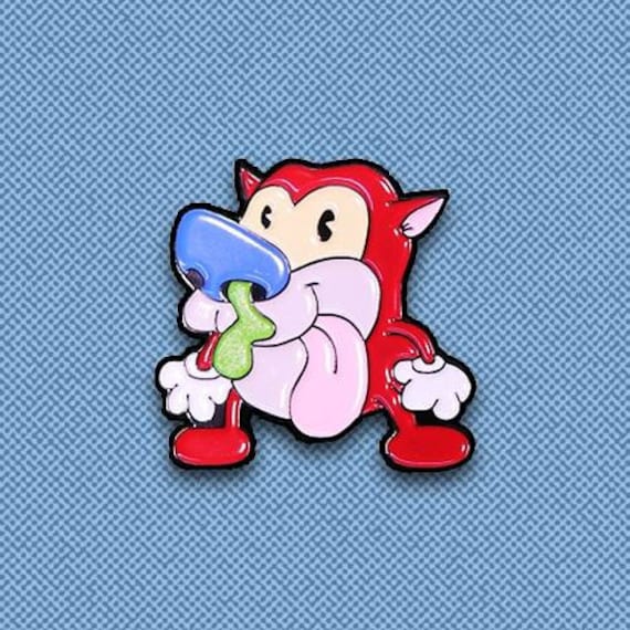 stimpson J. Cat 1" Emaille Pin Mit Glow in The Dark Rotz stimpson J. Cat 1" Emaille Pin Mit Glow in The Dark Rotz von okaypins