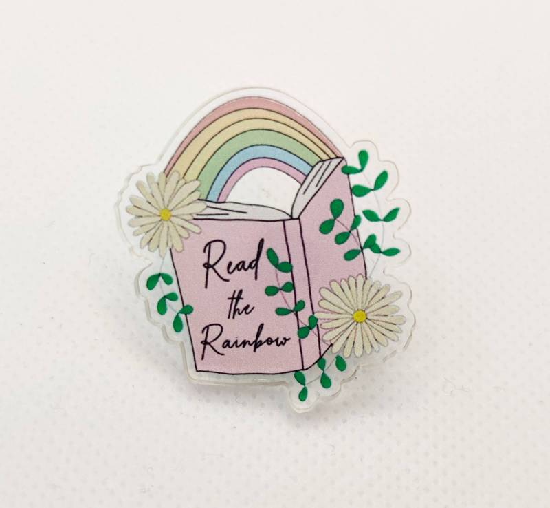 Read The Rainbow - Lgbtq+ Pride Acryl-Anstecknadel von oktavformat
