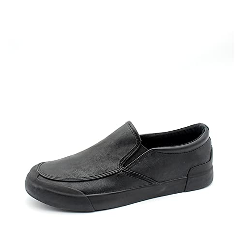 okuya Herren-Loafer mit Nähten, runder Zehenbereich, Flacher Absatz, rutschfest, bequem, modisch(Color:Schwarz,Size:43 EU) von okuya