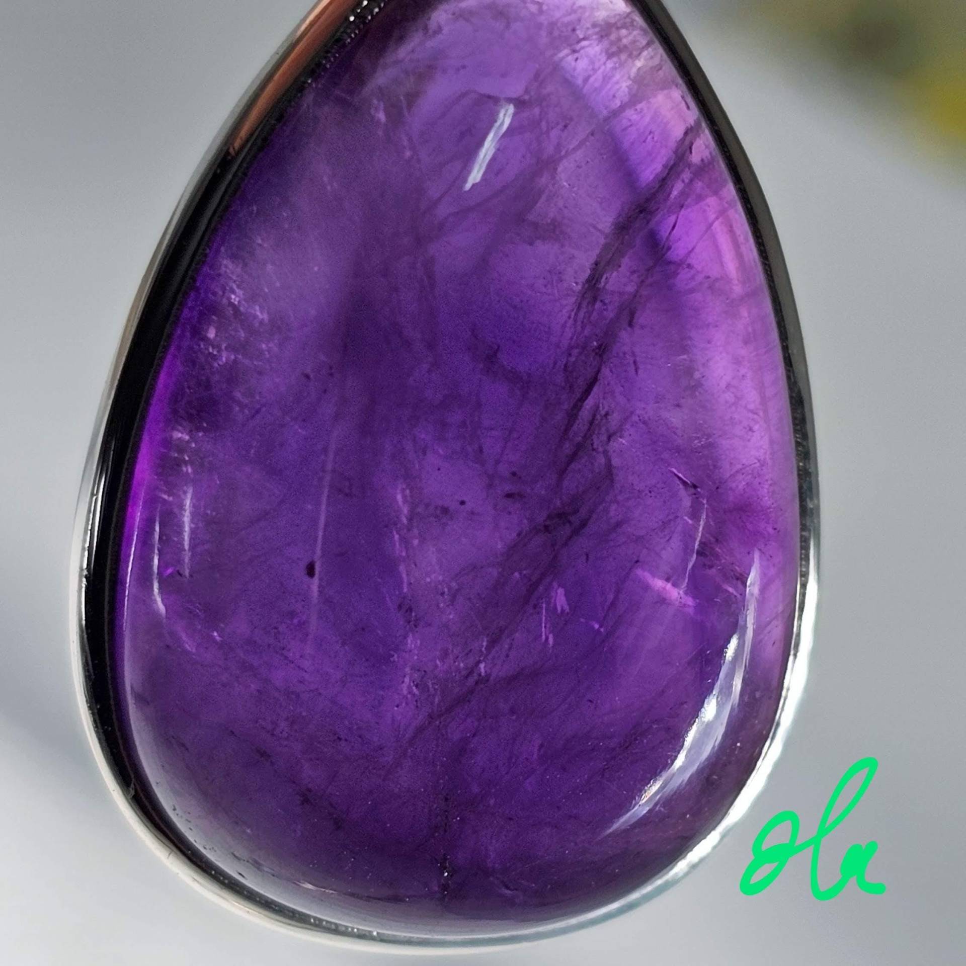 Handgefertigter Silberanhänger Mit Amethyst von olaschmuckberlin