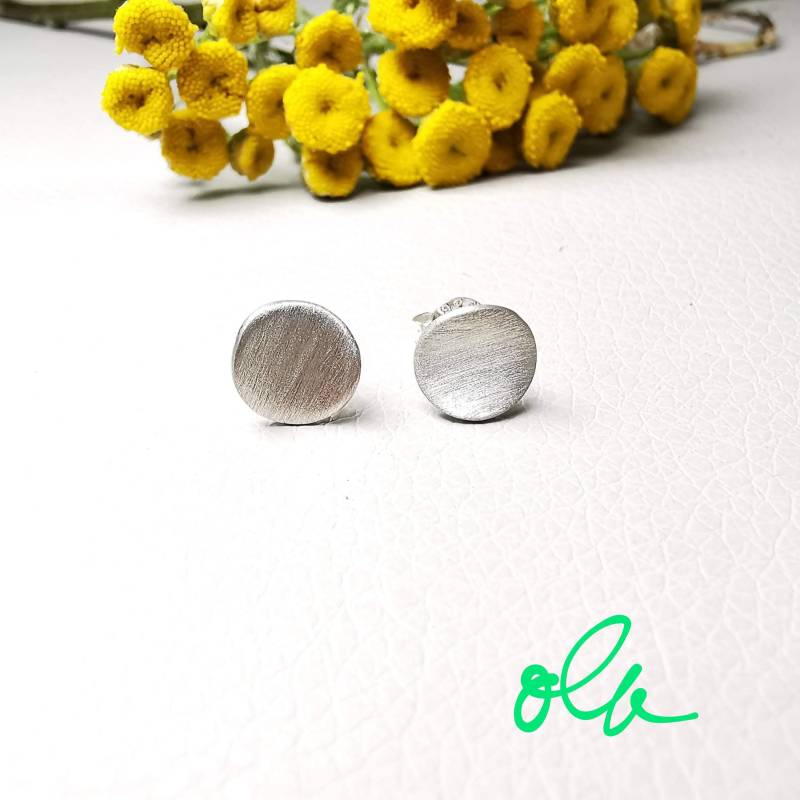 Ohrstecker Aus 925 Silber , Rund Ohrstecker Aus 925 Silber , Rund von olaschmuckberlin