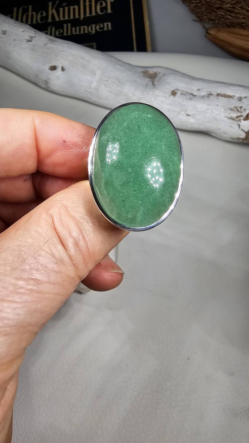 Ring Grüner Aventurin Aus Silber 925 von olaschmuckberlin