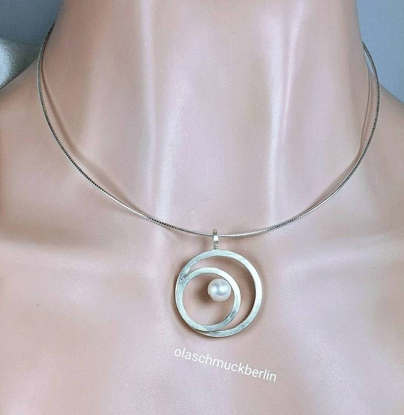 Silber Anhänger Mit Eine Süßwasserperle von olaschmuckberlin