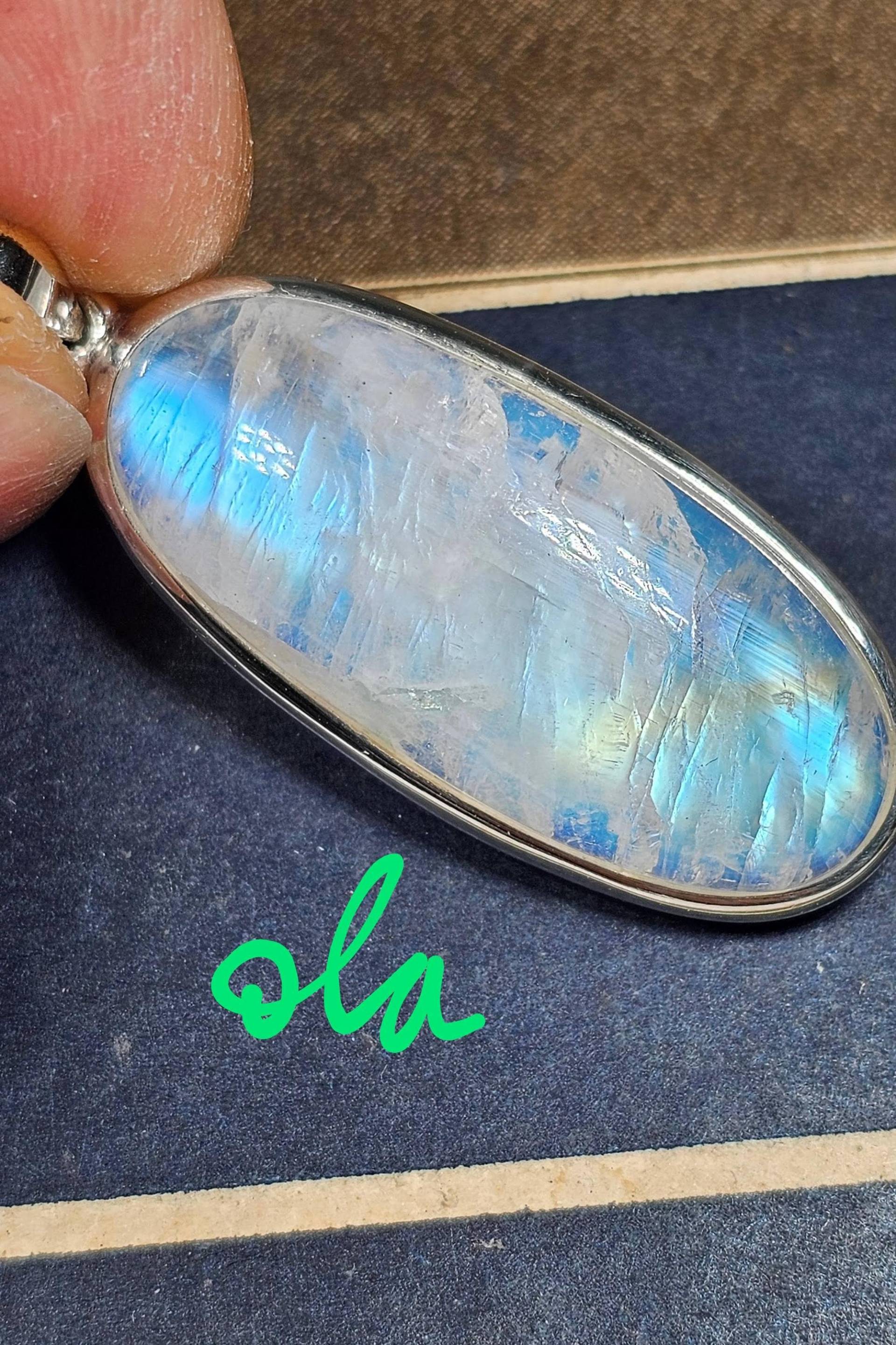 Silber Anhänger Mit Mondstein von olaschmuckberlin