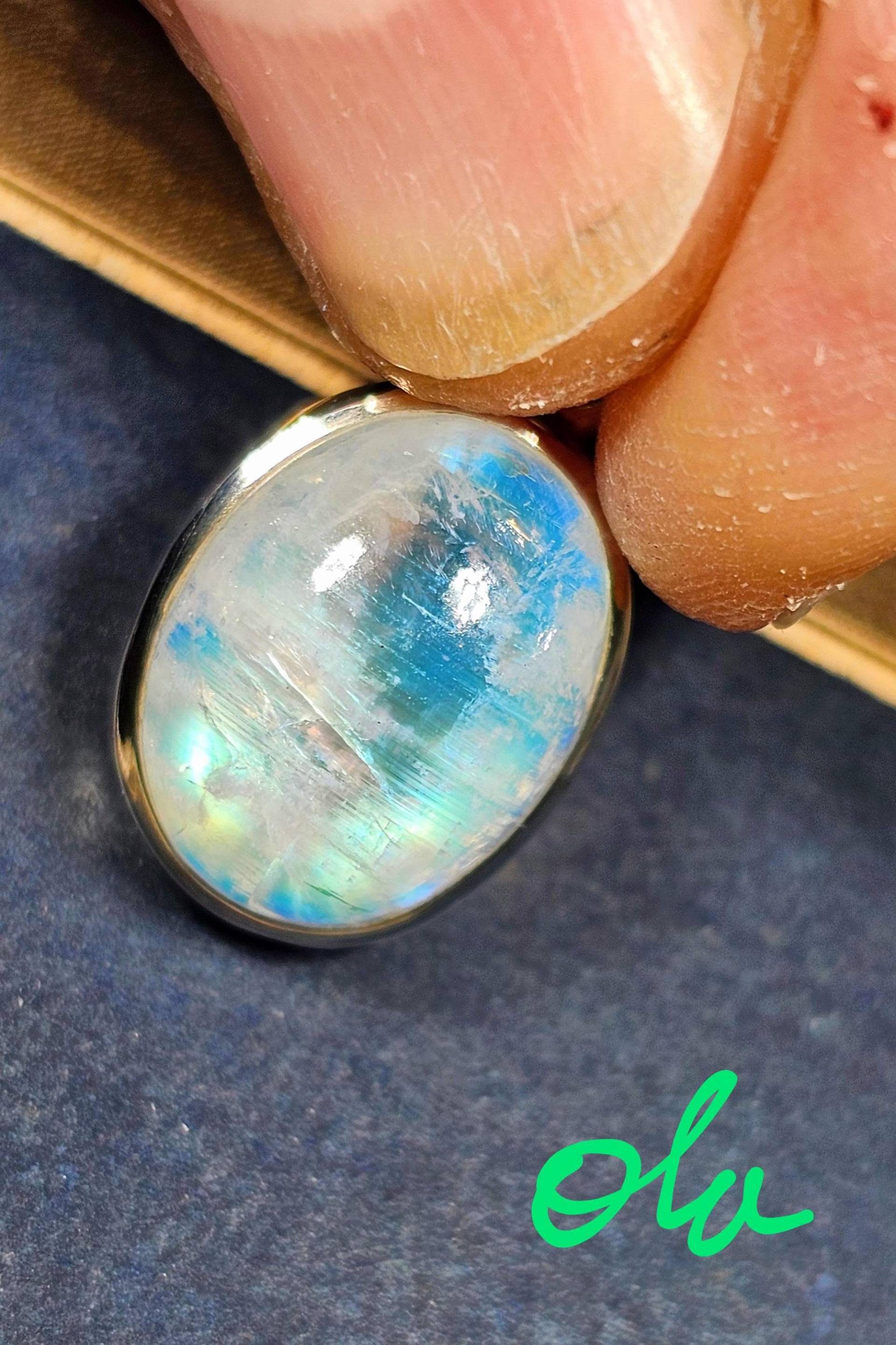 Silber Anhänger Mit Mondstein von olaschmuckberlin