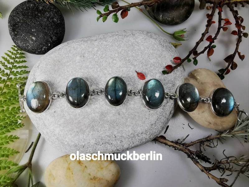 Silberarmband Mit Labradorit von olaschmuckberlin