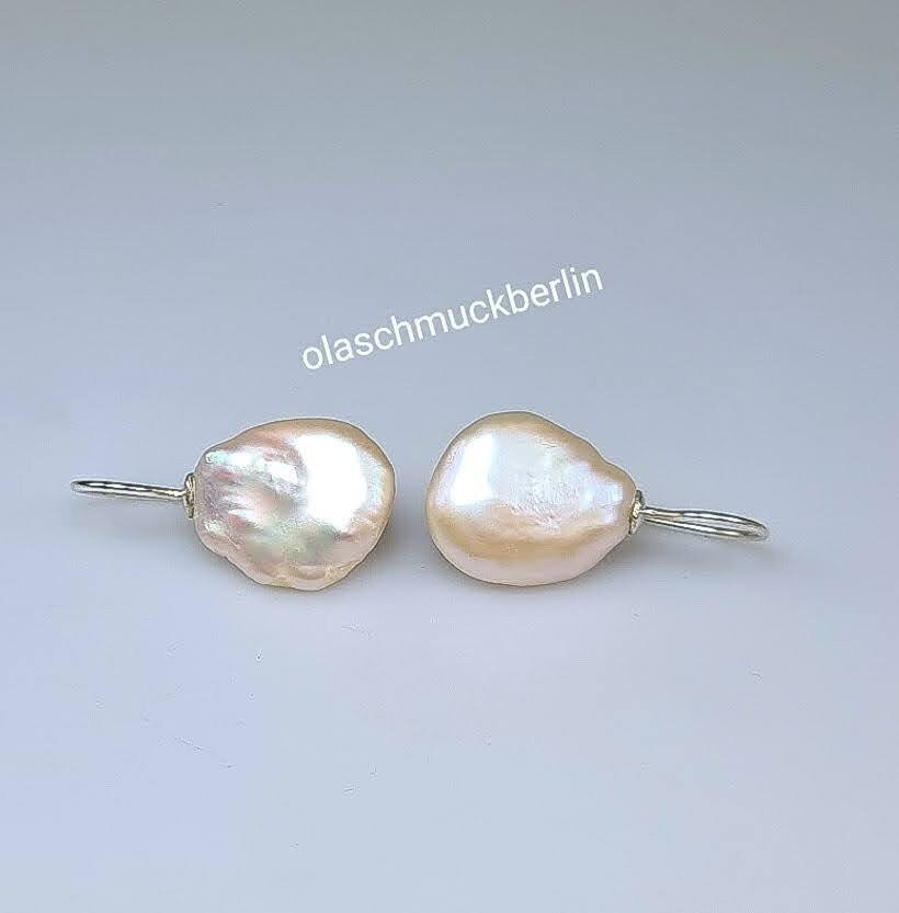 Silberohrhänger Mit Barock-Wassertropfen-Perle von olaschmuckberlin