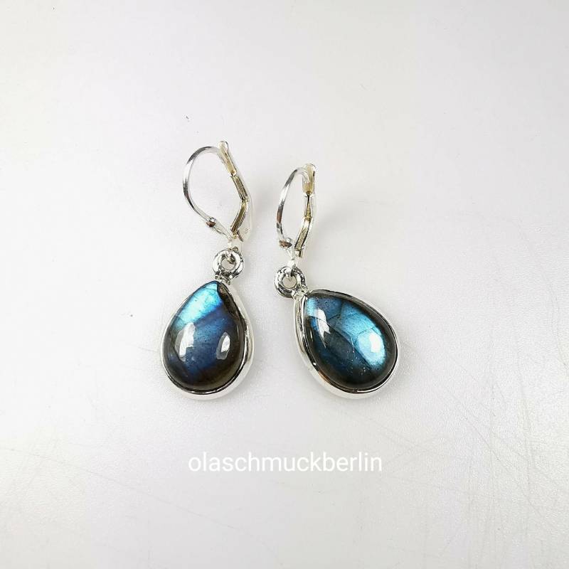 Silberohrhänger Mit Labradorit von olaschmuckberlin